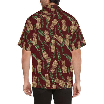 Pineapple Pattern Print Design PP013 Men Hawaiian Shirt-JorJune
