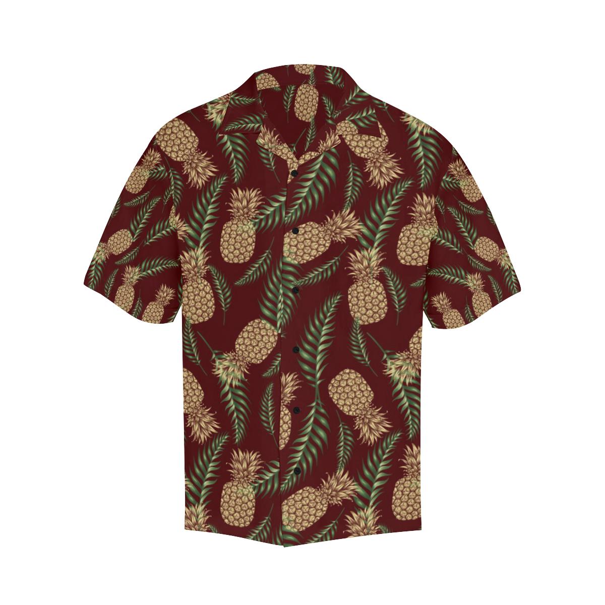 Pineapple Pattern Print Design PP013 Men Hawaiian Shirt-JorJune