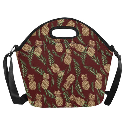 Pineapple Pattern Print Design PP013 Neoprene Lunch Bag-JorJune
