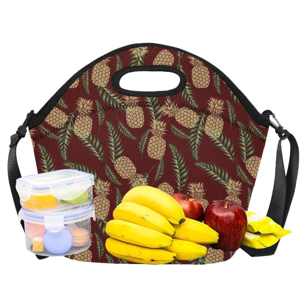Pineapple Pattern Print Design PP013 Neoprene Lunch Bag-JorJune