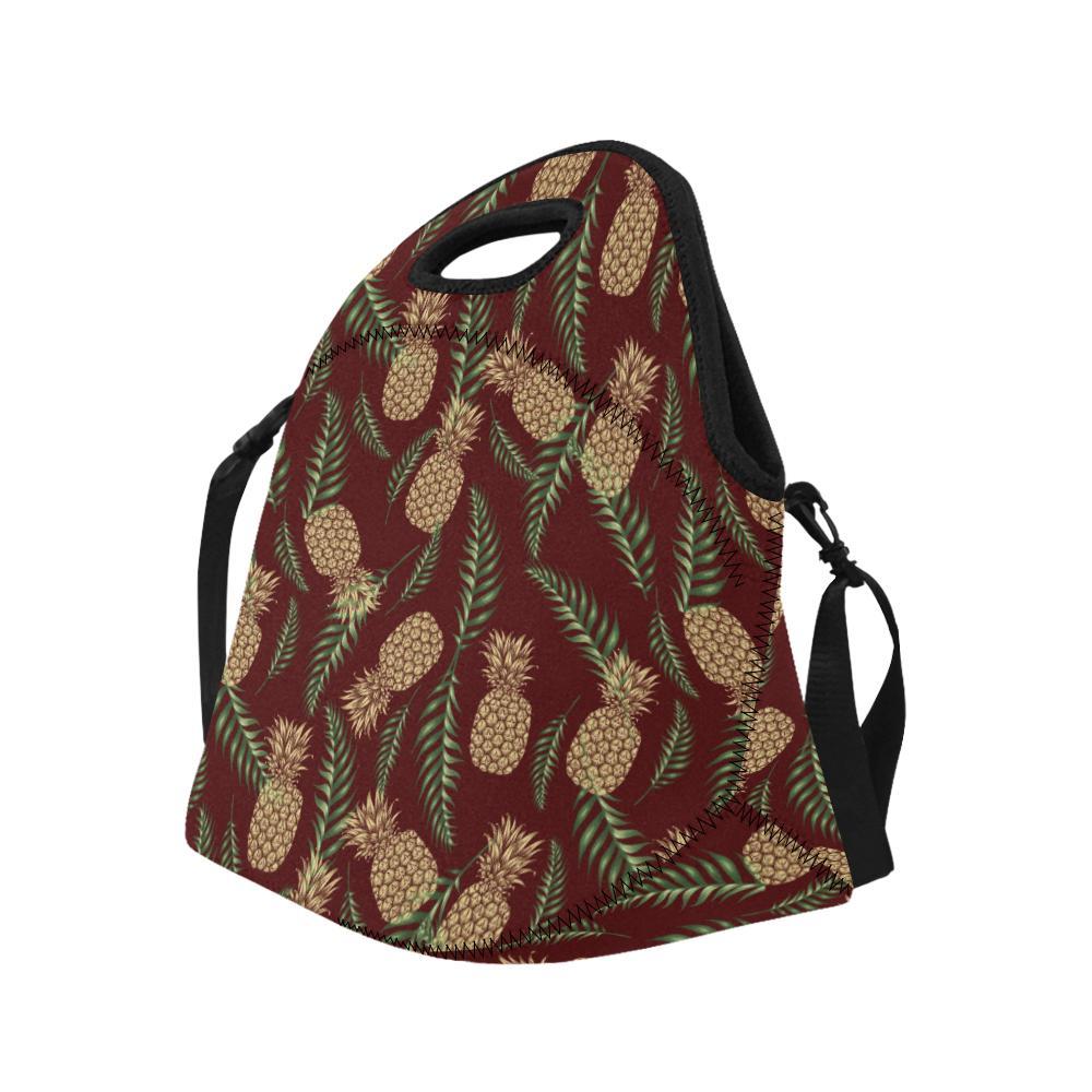 Pineapple Pattern Print Design PP013 Neoprene Lunch Bag-JorJune
