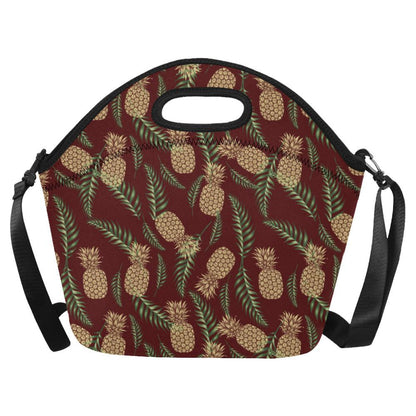 Pineapple Pattern Print Design PP013 Neoprene Lunch Bag-JorJune