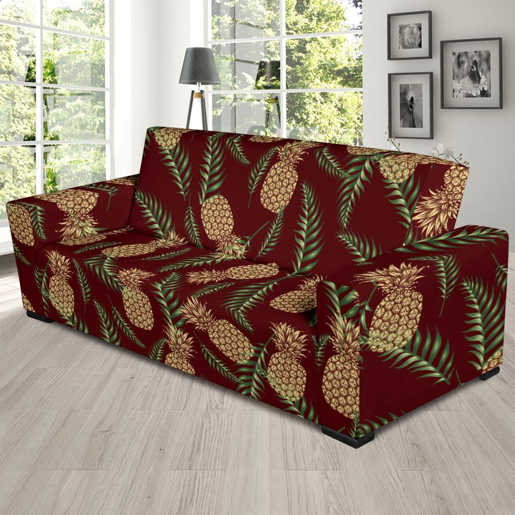 Pineapple Pattern Print Design PP013 Sofa Slipcover-JORJUNE.COM