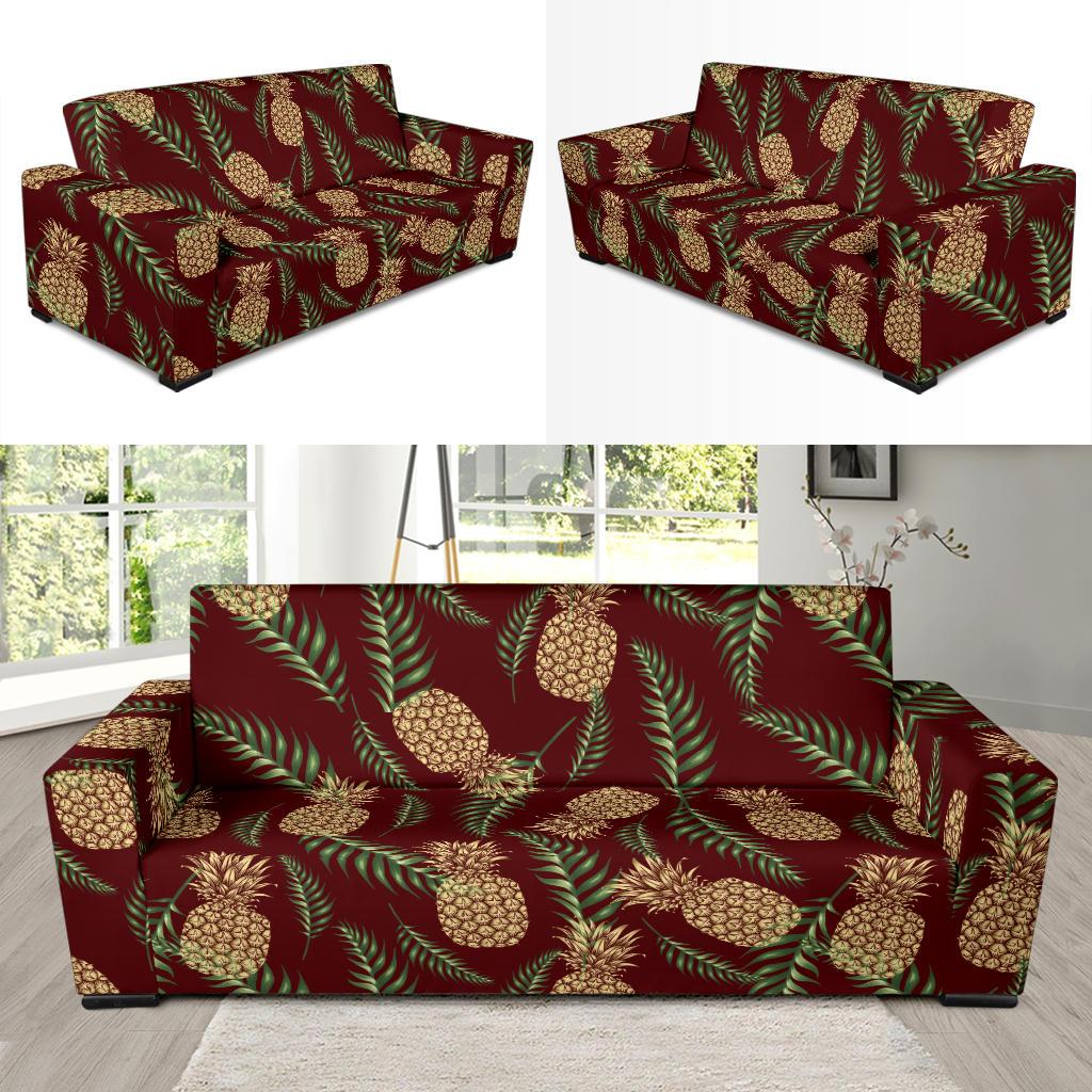 Pineapple Pattern Print Design PP013 Sofa Slipcover-JORJUNE.COM
