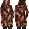 Pineapple Pattern Print Design PP013 Women Hoodie Dress