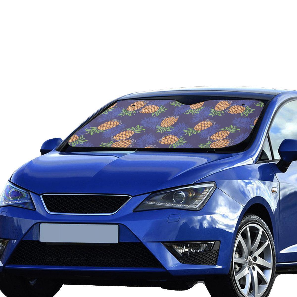 Pineapple Pattern Print Design PP02 Car Sun Shade-JorJune