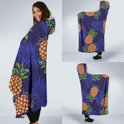 Pineapple Pattern Print Design PP02 Hooded Blanket-JORJUNE.COM