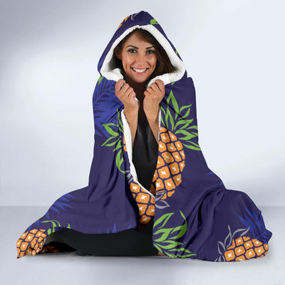 Pineapple Pattern Print Design PP02 Hooded Blanket-JORJUNE.COM