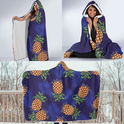 Pineapple Pattern Print Design PP02 Hooded Blanket-JORJUNE.COM