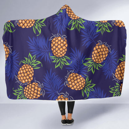 Pineapple Pattern Print Design PP02 Hooded Blanket-JORJUNE.COM