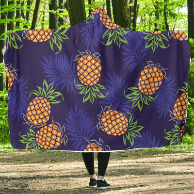 Pineapple Pattern Print Design PP02 Hooded Blanket-JORJUNE.COM