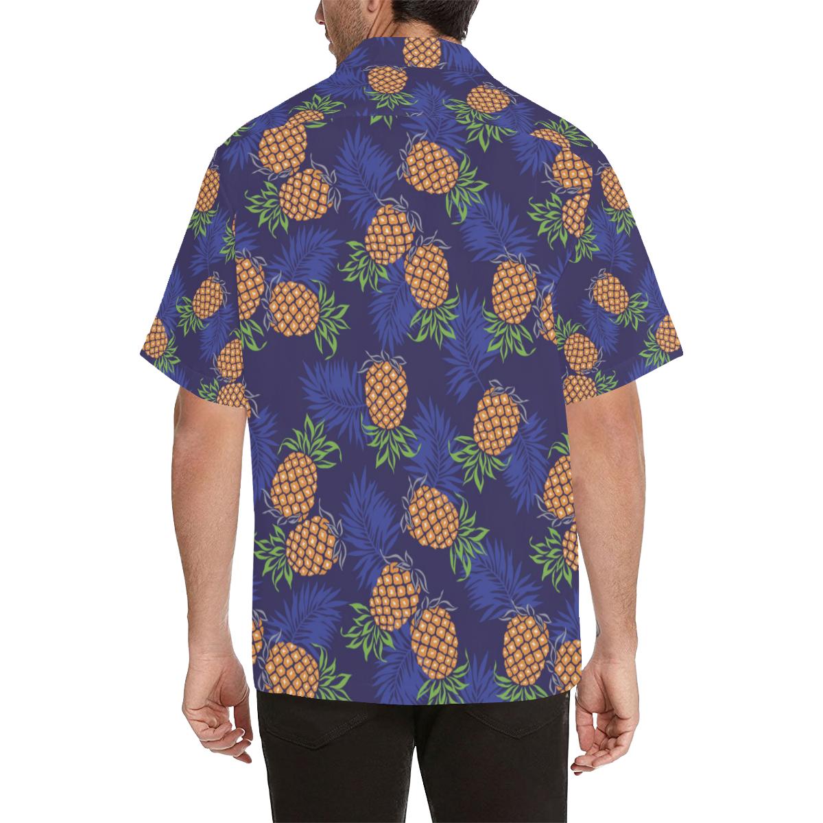 Pineapple Pattern Print Design PP02 Men Hawaiian Shirt-JorJune