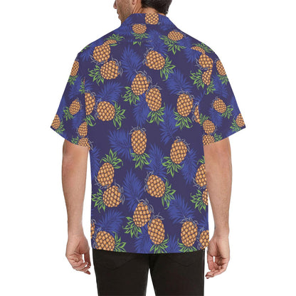 Pineapple Pattern Print Design PP02 Men Hawaiian Shirt-JorJune