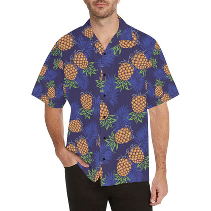 Pineapple Pattern Print Design PP02 Men Hawaiian Shirt-JorJune