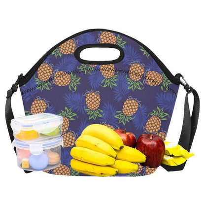 Pineapple Pattern Print Design PP02 Neoprene Lunch Bag-JorJune