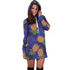 Pineapple Pattern Print Design PP02 Women Hoodie Dress