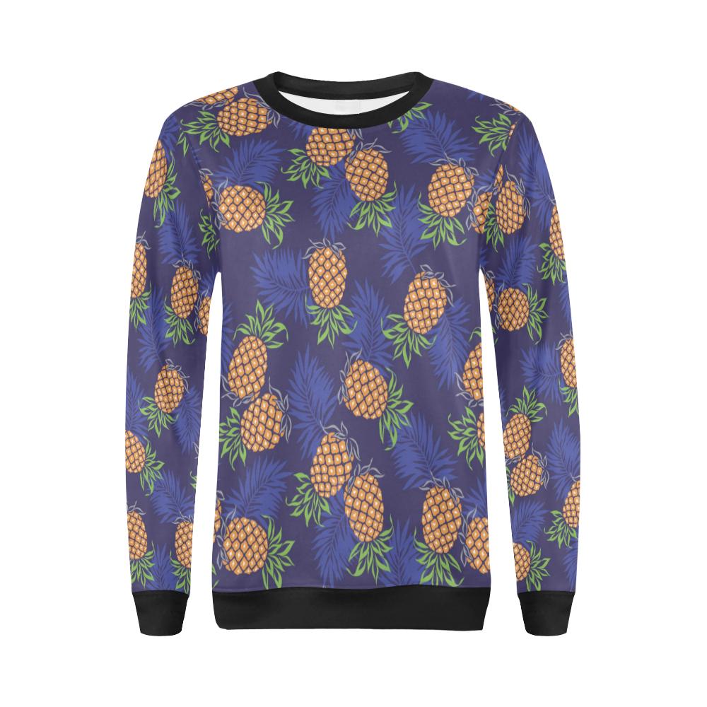 Pineapple Pattern Print Design PP02 Women Long Sleeve Sweatshirt-JorJune