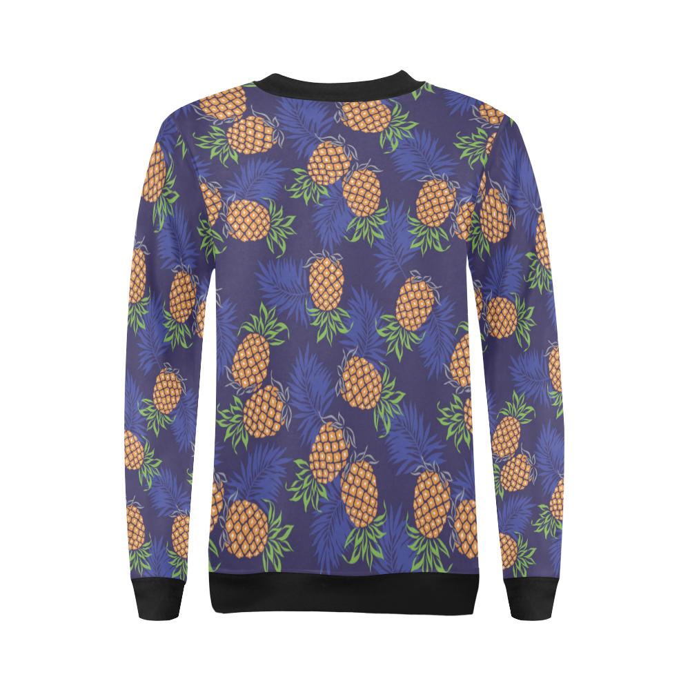 Pineapple Pattern Print Design PP02 Women Long Sleeve Sweatshirt-JorJune