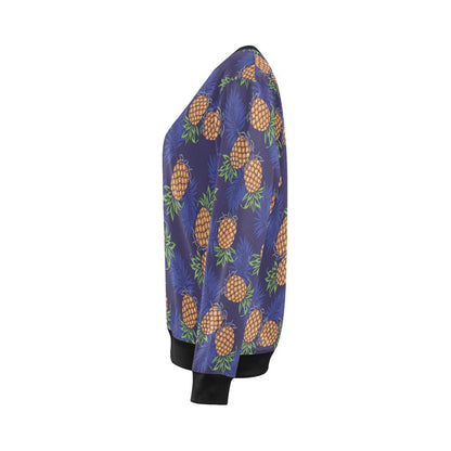 Pineapple Pattern Print Design PP02 Women Long Sleeve Sweatshirt-JorJune