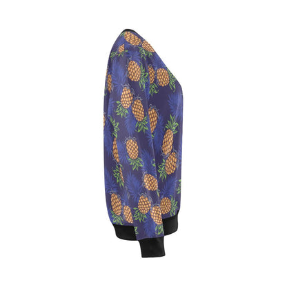 Pineapple Pattern Print Design PP02 Women Long Sleeve Sweatshirt-JorJune