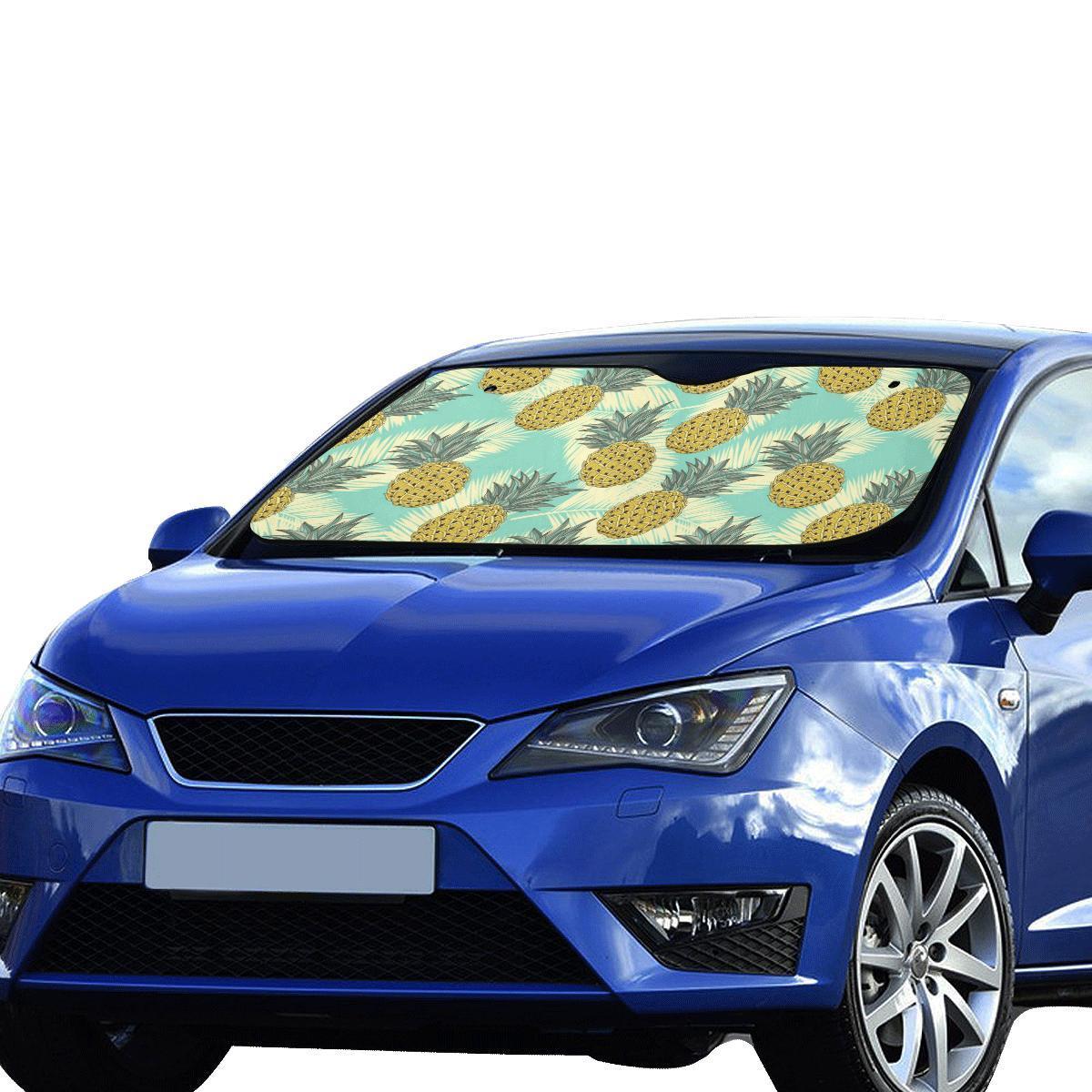 Pineapple Pattern Print Design PP03 Car Sun Shade-JorJune