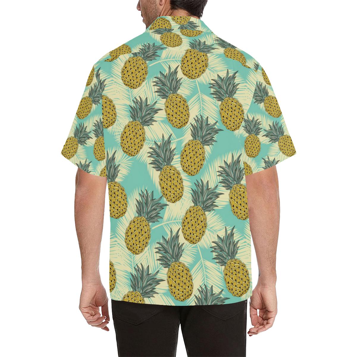 Pineapple Pattern Print Design PP03 Men Hawaiian Shirt-JorJune