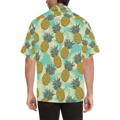Pineapple Pattern Print Design PP03 Men Hawaiian Shirt-JorJune