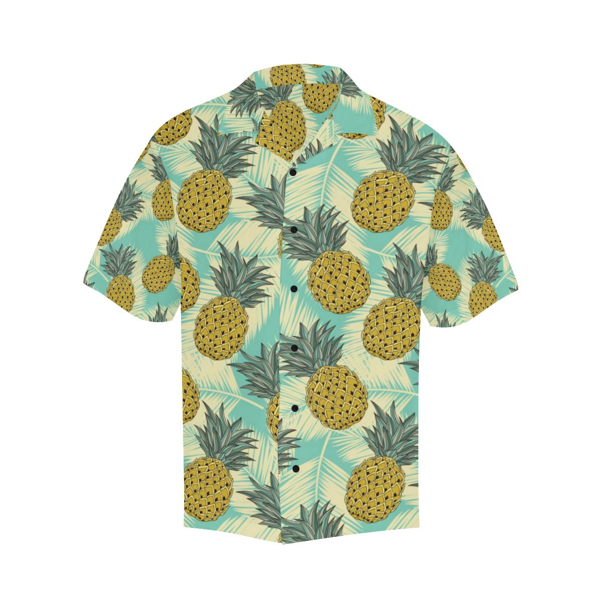 Pineapple Pattern Print Design PP03 Men Hawaiian Shirt-JorJune