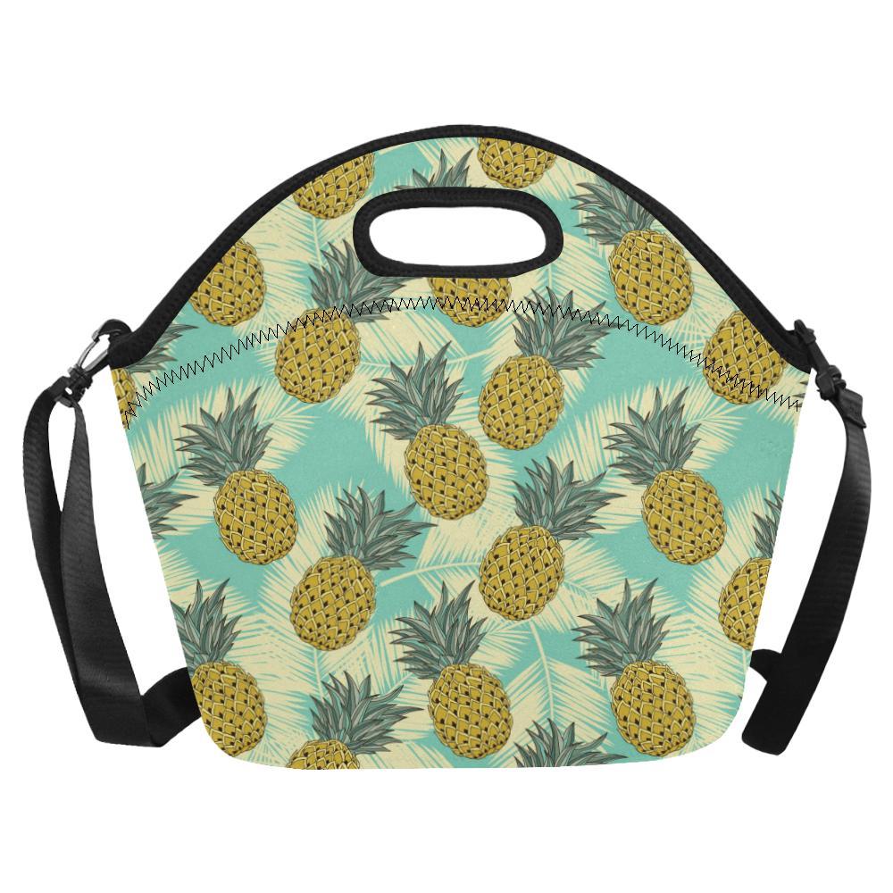 Pineapple Pattern Print Design PP03 Neoprene Lunch Bag-JorJune