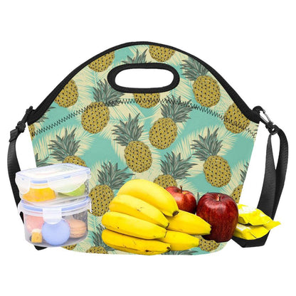 Pineapple Pattern Print Design PP03 Neoprene Lunch Bag-JorJune