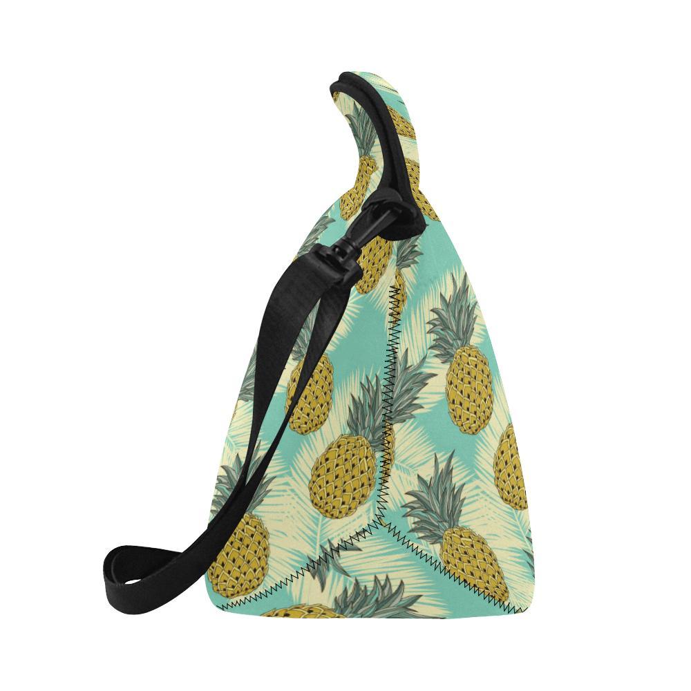 Pineapple Pattern Print Design PP03 Neoprene Lunch Bag-JorJune