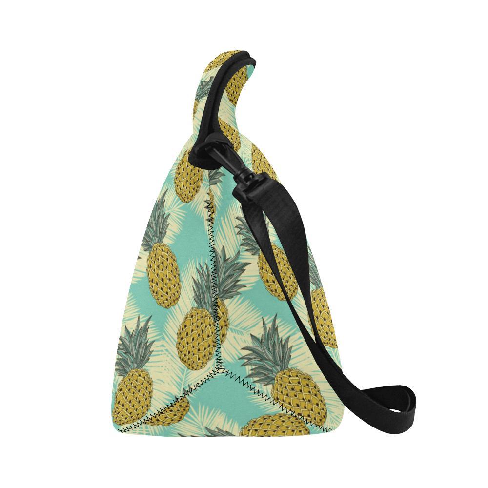 Pineapple Pattern Print Design PP03 Neoprene Lunch Bag-JorJune