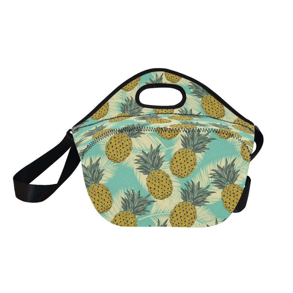 Pineapple Pattern Print Design PP03 Neoprene Lunch Bag-JorJune