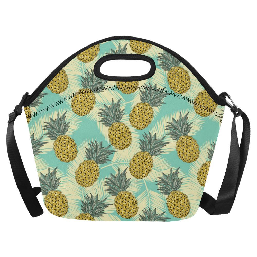 Pineapple Pattern Print Design PP03 Neoprene Lunch Bag-JorJune