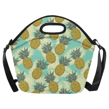 Pineapple Pattern Print Design PP03 Neoprene Lunch Bag-JorJune