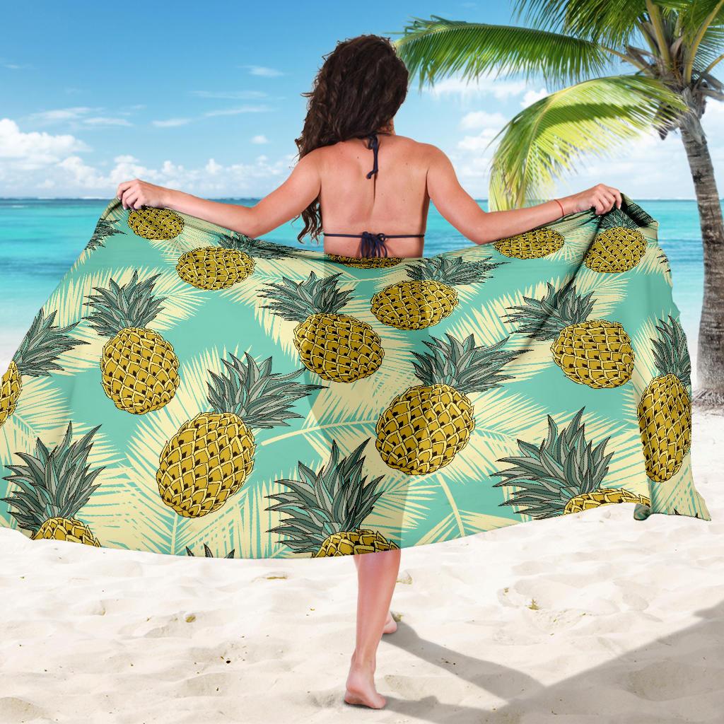 Pineapple Pattern Print Design PP03 Sarong Pareo Wrap-JORJUNE.COM
