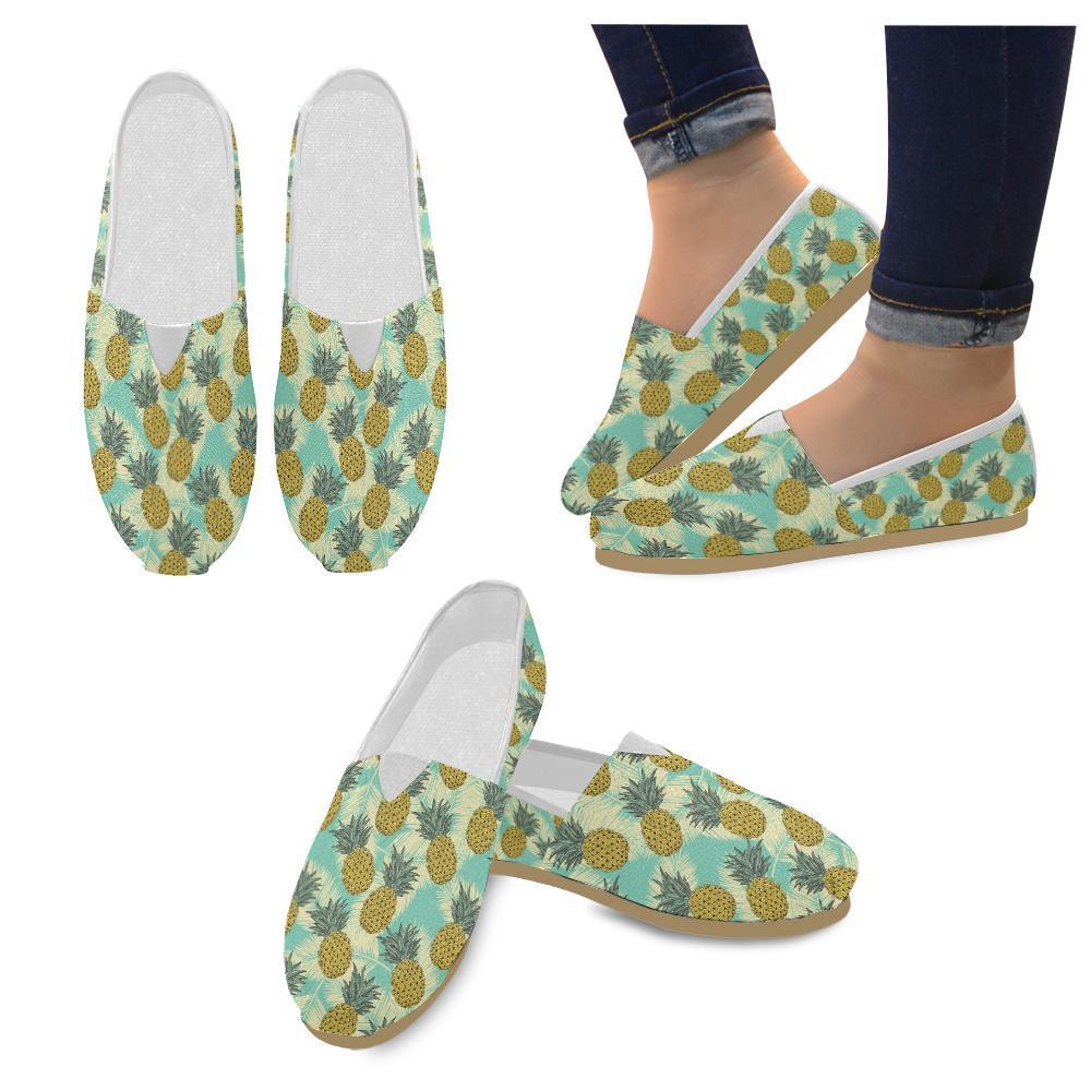 Pineapple Pattern Print Design PP03 Women Casual Shoes-JorJune.com