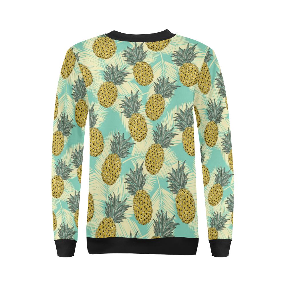 Pineapple Pattern Print Design PP03 Women Long Sleeve Sweatshirt-JorJune