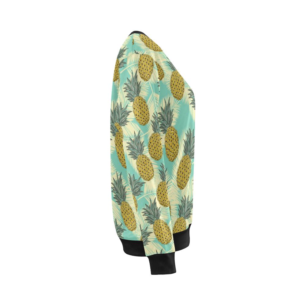 Pineapple Pattern Print Design PP03 Women Long Sleeve Sweatshirt-JorJune