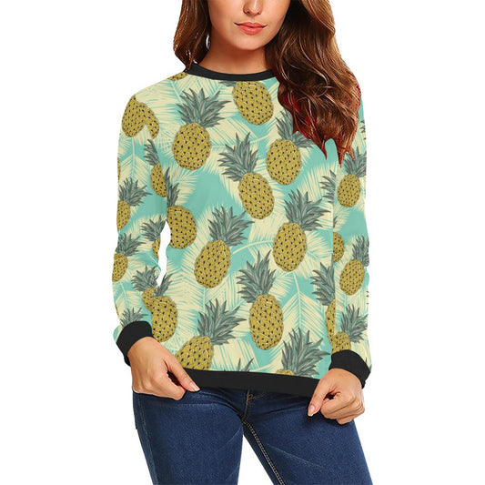 Pineapple Pattern Print Design PP03 Women Long Sleeve Sweatshirt-JorJune