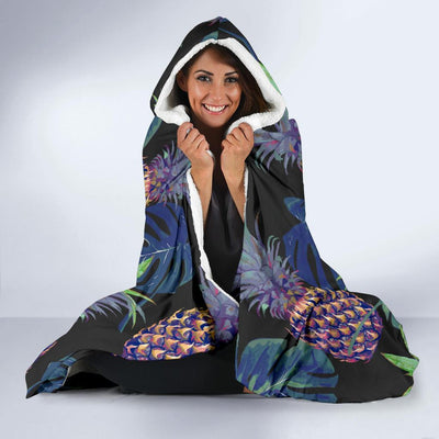 Pineapple Pattern Print Design PP04 Hooded Blanket-JORJUNE.COM