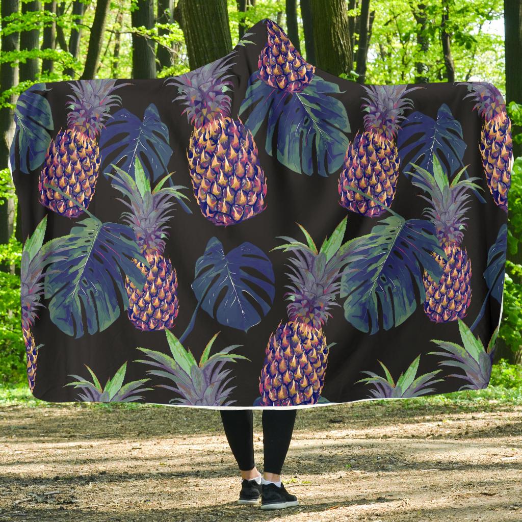 Pineapple Pattern Print Design PP04 Hooded Blanket-JORJUNE.COM