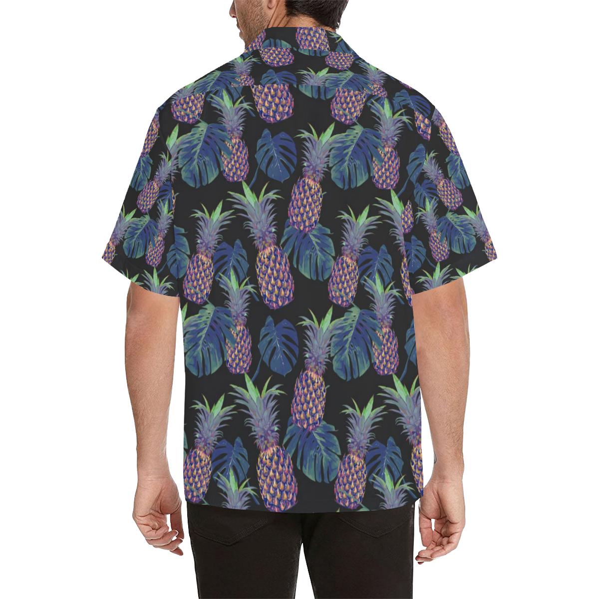 Pineapple Pattern Print Design PP04 Men Hawaiian Shirt-JorJune