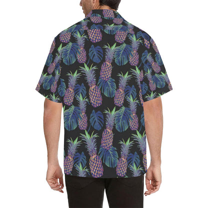 Pineapple Pattern Print Design PP04 Men Hawaiian Shirt-JorJune