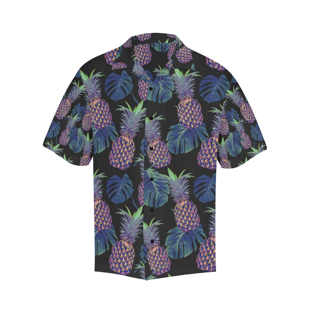 Pineapple Pattern Print Design PP04 Men Hawaiian Shirt-JorJune