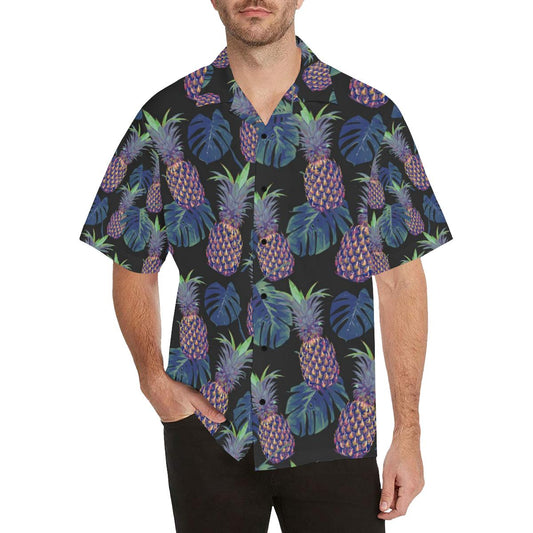 Pineapple Pattern Print Design PP04 Men Hawaiian Shirt-JorJune