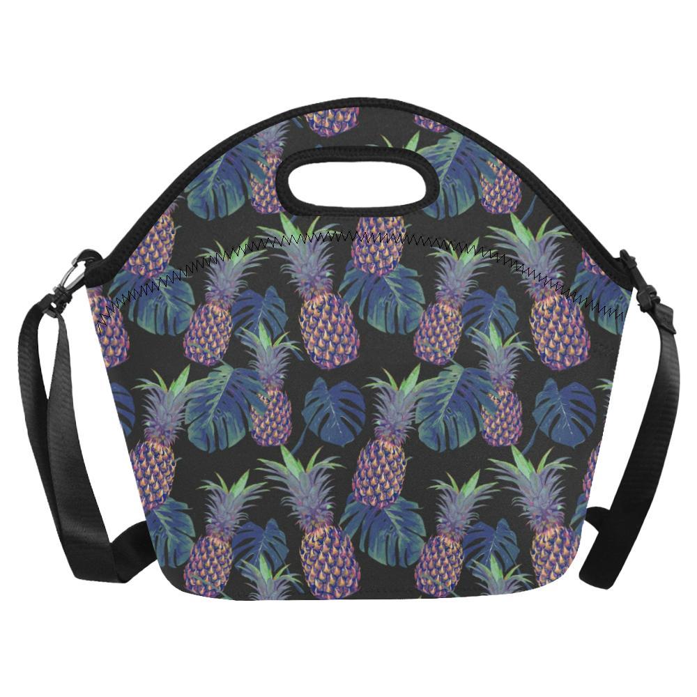 Pineapple Pattern Print Design PP04 Neoprene Lunch Bag-JorJune