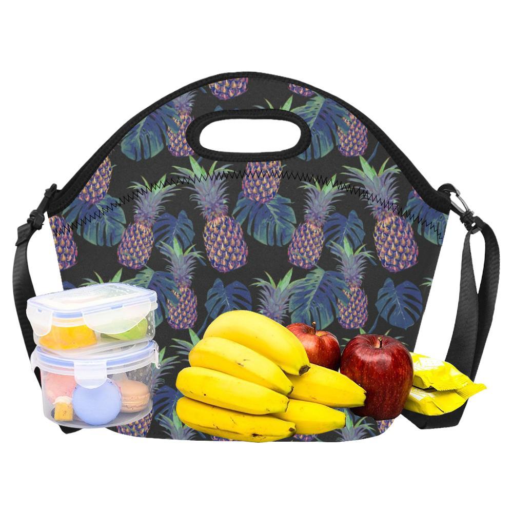 Pineapple Pattern Print Design PP04 Neoprene Lunch Bag-JorJune
