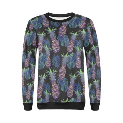 Pineapple Pattern Print Design PP04 Women Long Sleeve Sweatshirt-JorJune