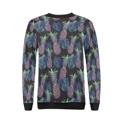 Pineapple Pattern Print Design PP04 Women Long Sleeve Sweatshirt-JorJune